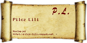 Pilcz Lili névjegykártya